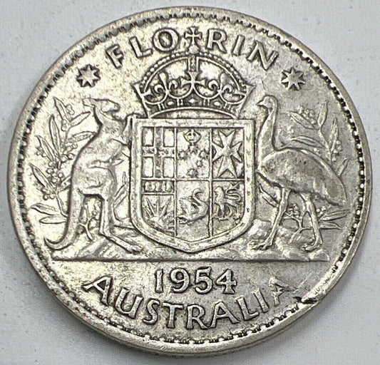 1954 Australia Florin Silver Coin | Collectable Grade