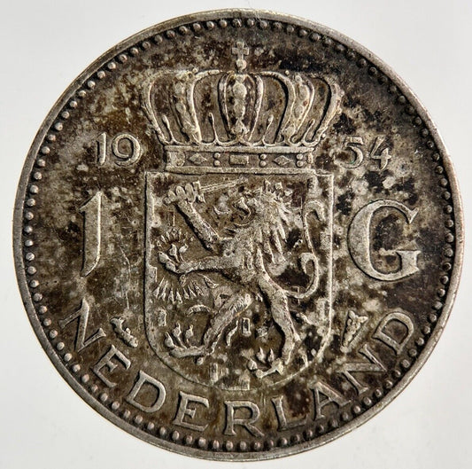 1954 Netherlands 1 Gulden Silver Coin | Very High Grade