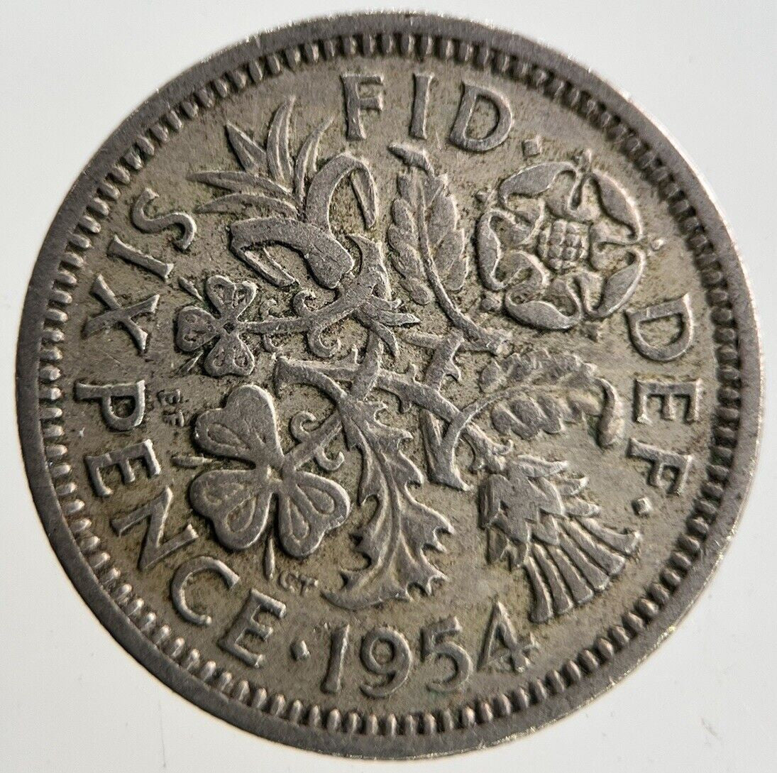 1954 Elizabeth II 2nd Sixpence Coin | Fine Collectable Grade