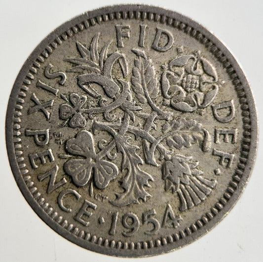 1954 Elizabeth II 2nd Sixpence Coin | Fine Collectable Grade