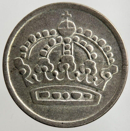 1954 Sweden 10 Ore Silver Coin | Fine Collectable Grade