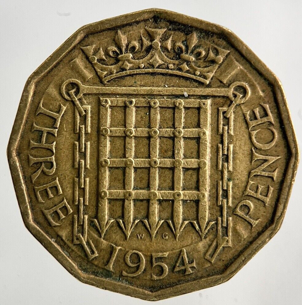 1954 Elizabeth II 2nd Brass Threepence Coin | Fine Collectable Grade