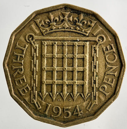 1954 Elizabeth II 2nd Brass Threepence Coin | Fine Collectable Grade