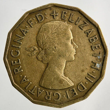1954 Elizabeth II 2nd Brass Threepence Coin | Fine Collectable Grade