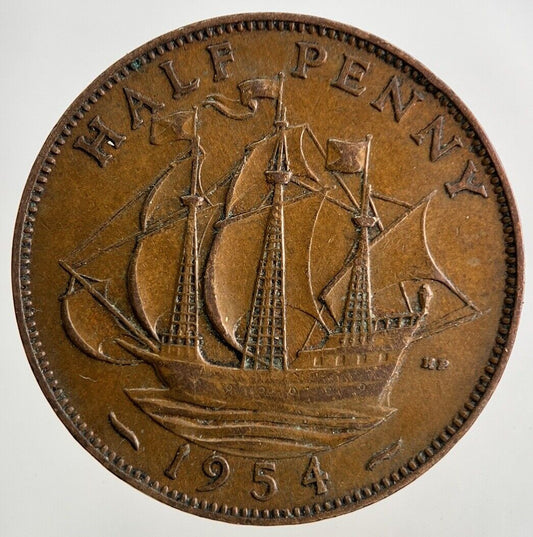 1954 Elizabeth II 2nd Half-Penny Coin | Fine Collectable Grade