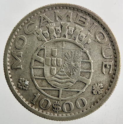 1954 Mozambique Portugal 10 Escudos Silver Coin | Fine Collectable Grade
