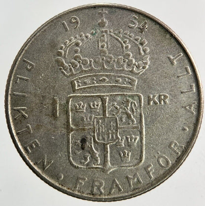 1954 Sweden 1 Krona Silver Coin | Collectable Grade