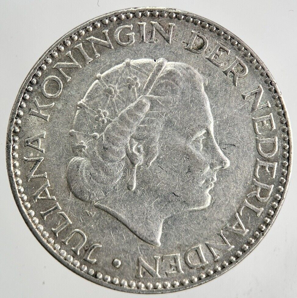 1954 Netherlands 1 Gulden Silver Coin | Fine Collectable Grade