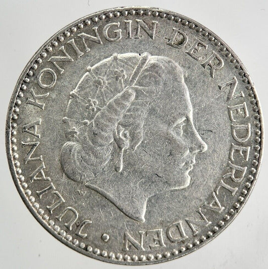 1954 Netherlands 1 Gulden Silver Coin | Fine Collectable Grade
