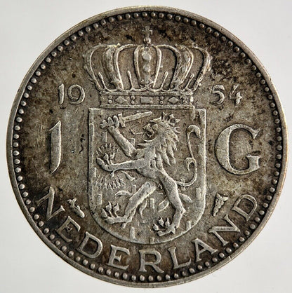 1954 Netherlands 1 Gulden Silver Coin | Fine Collectable Grade