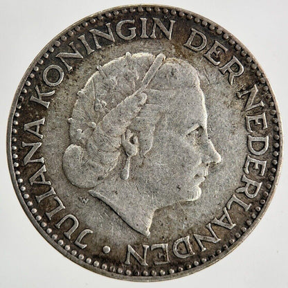 1954 Netherlands 1 Gulden Silver Coin | Fine Collectable Grade