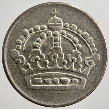 1954 Sweden 50 Ore Silver Coin | Fine Collectable Grade | a7922