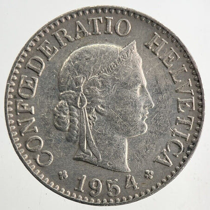 1954 Switzerland Swiss 10 Rappen Coin | Fine Collectable Grade