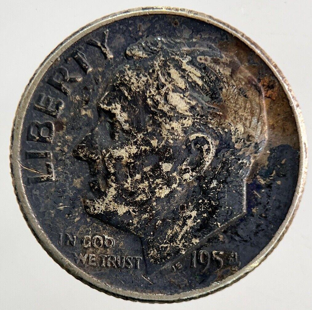 1954 US USA Roosevelt One Dime Silver Coin | Collectable Grade
