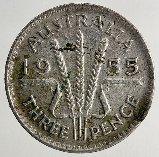 1955 Australia Threepence Silver Coin | Fine Collectable Grade