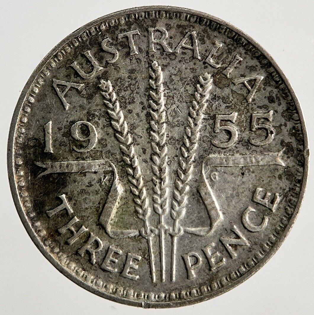 1955 Australia Threepence Silver Coin | Fine Collectable Grade
