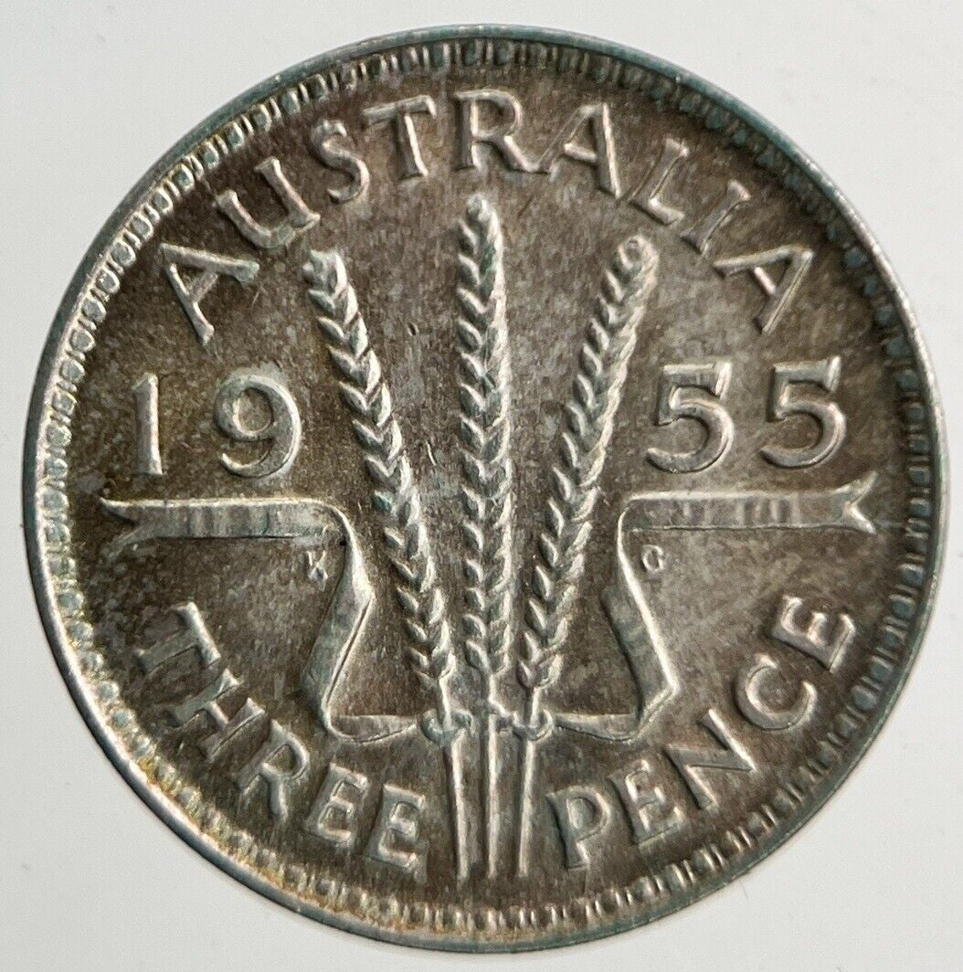 1955 Australia Threepence Silver Coin | Very High Grade