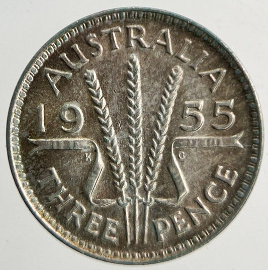 1955 Australia Threepence Silver Coin | Very High Grade