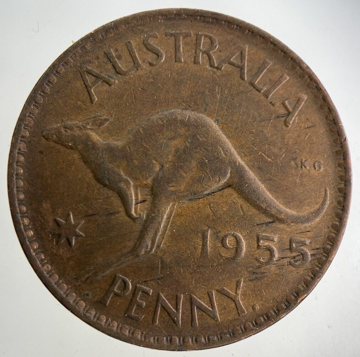 1955 Australia One Penny Coin | Fine Collectable Grade