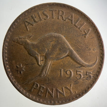 1955 Australia One Penny Coin | Fine Collectable Grade