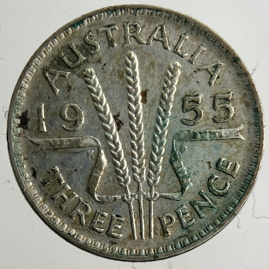 1955 Australia Threepence Silver Coin | Fine Collectable Grade