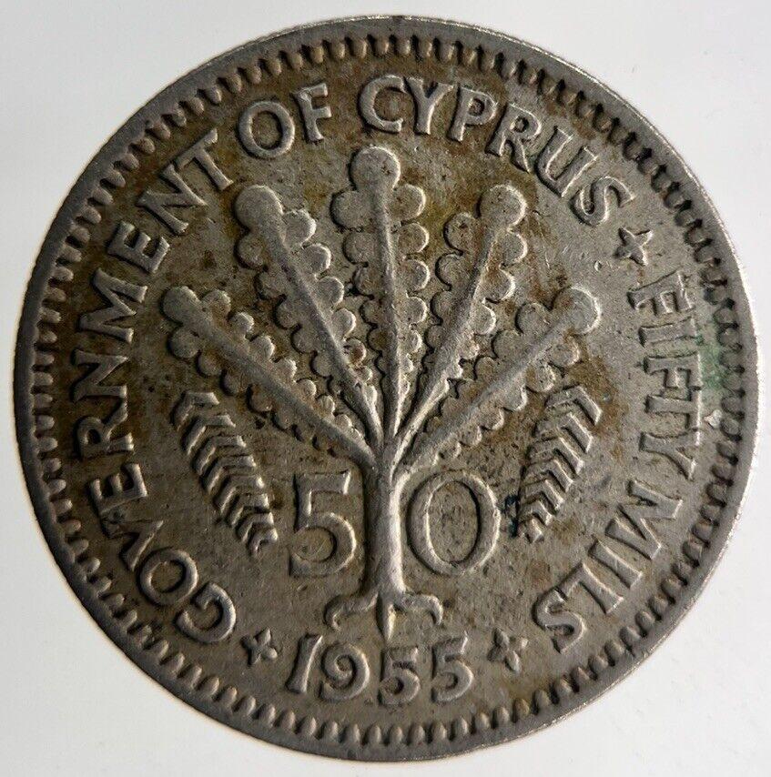 1955 Cyprus 50 Mils Coin | Fine Collectable Grade