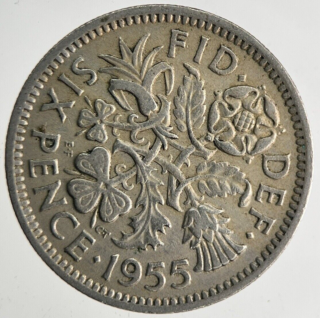 1955 Elizabeth II 2nd Sixpence Coin | Fine Collectable Grade