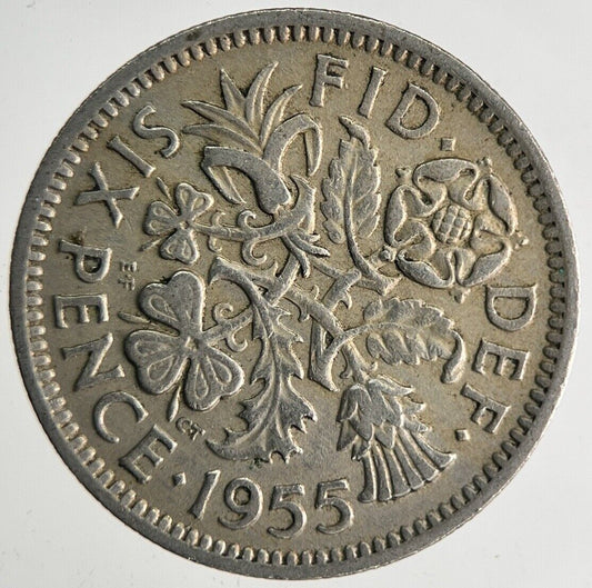 1955 Elizabeth II 2nd Sixpence Coin | Fine Collectable Grade