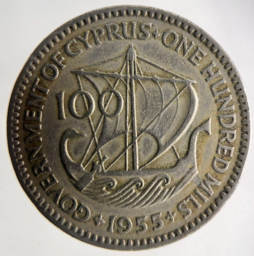 1955 Cyprus 100 Mils Coin | Fine Collectable Grade