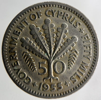 1955 Cyprus 50 Mils Coin | Fine Collectable Grade