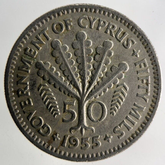 1955 Cyprus 50 Mils Coin | Fine Collectable Grade