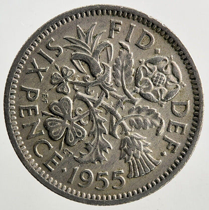1955 Elizabeth II 2nd Sixpence Coin | Very High Grade