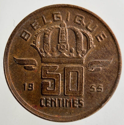 1955 Belgium 50 Centimes Coin | Fine Collectable Grade