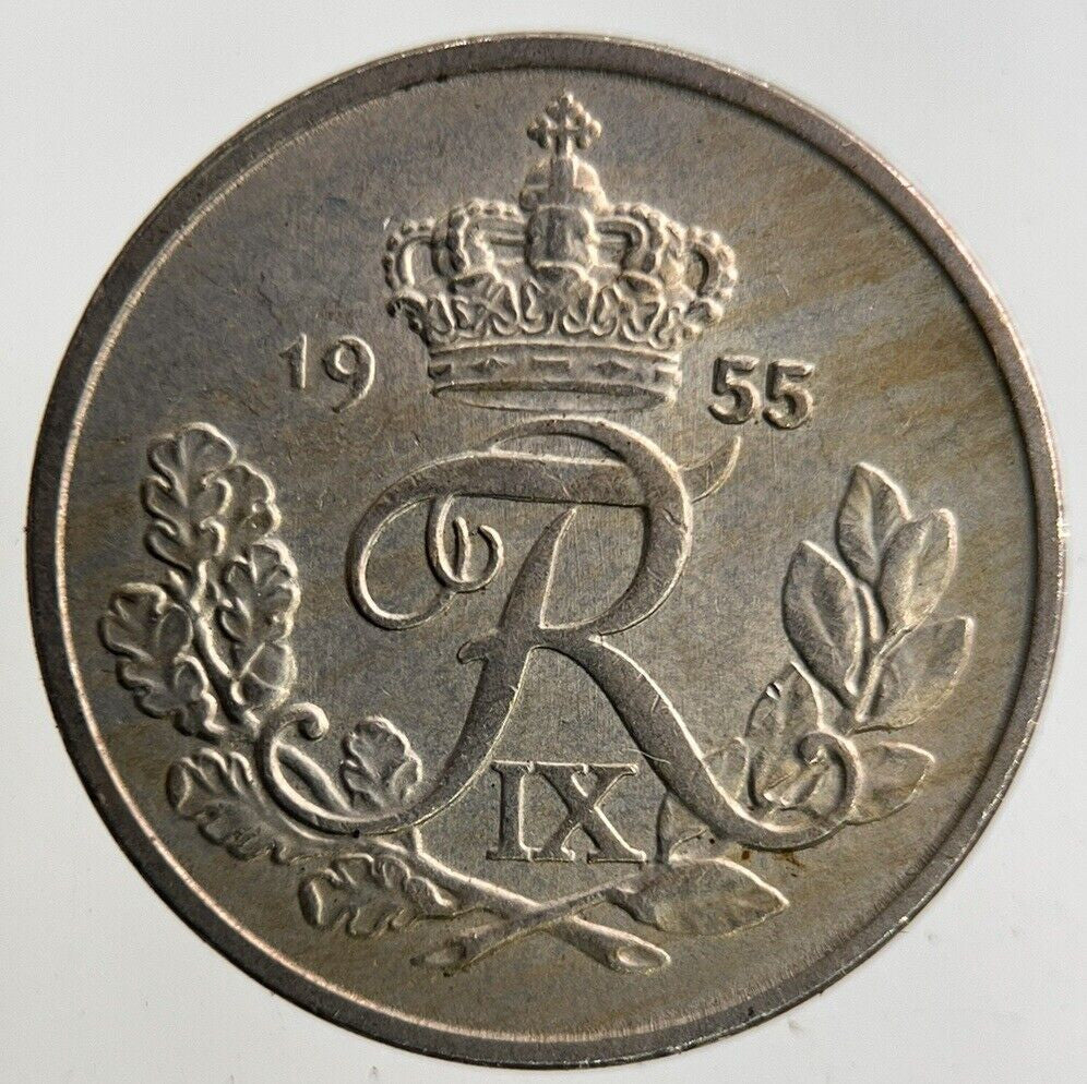 1955 Denmark 10 Ore Coin | Fine Collectable Grade