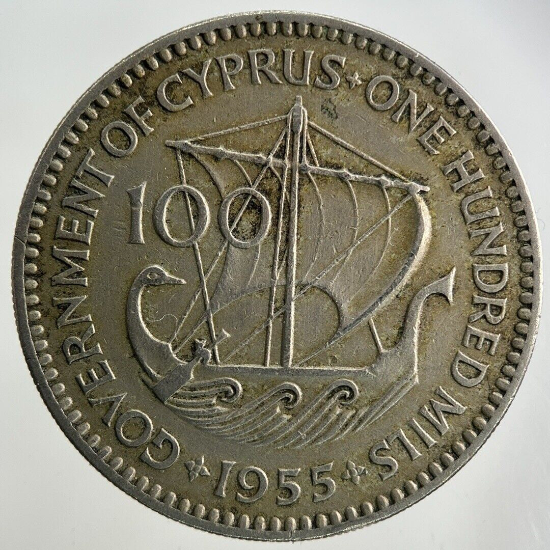 1955 Cyprus 100 Mils Coin | Fine Collectable Grade