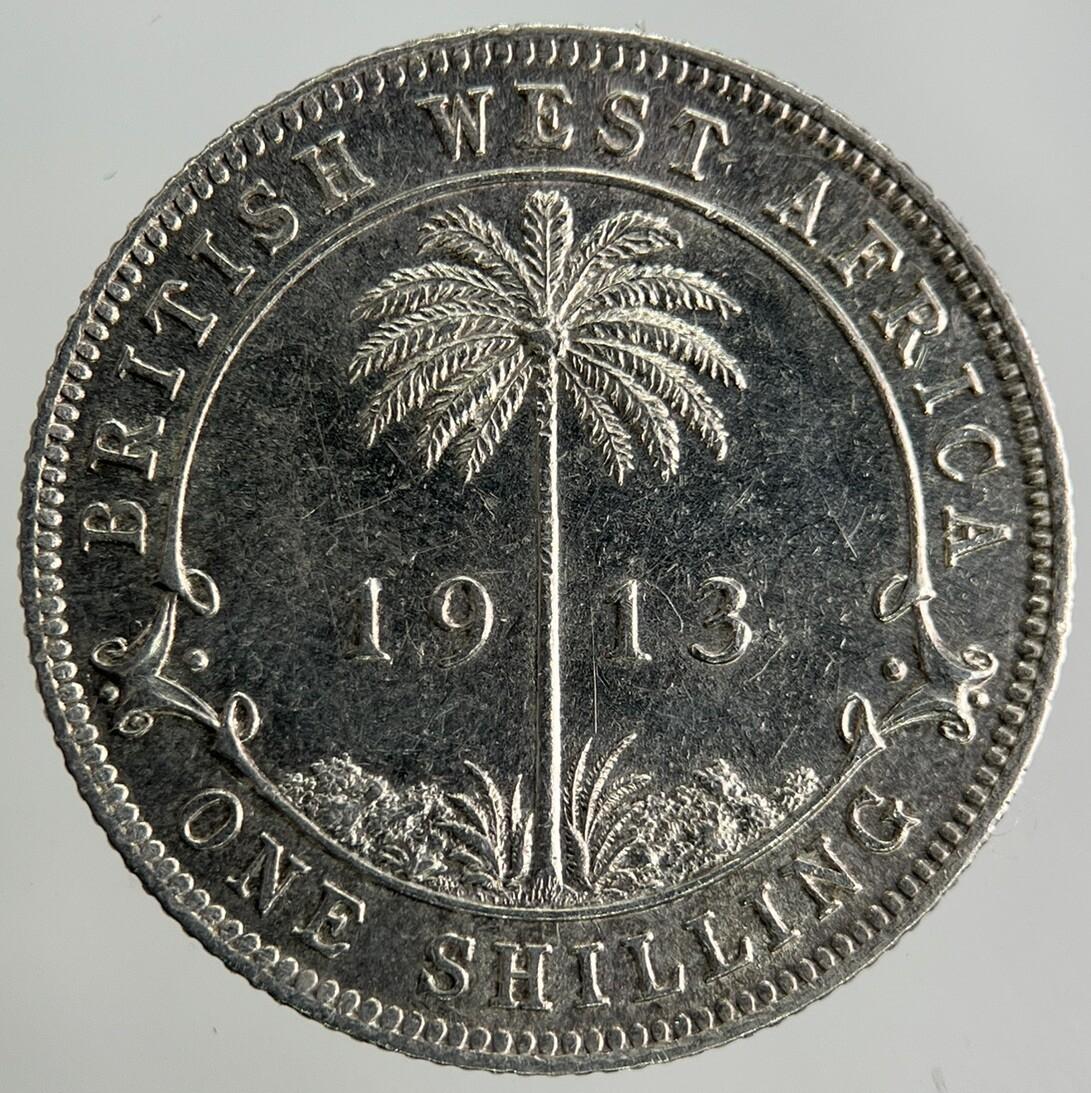 1913 West Africa Shilling Silver Coin | Very High Grade