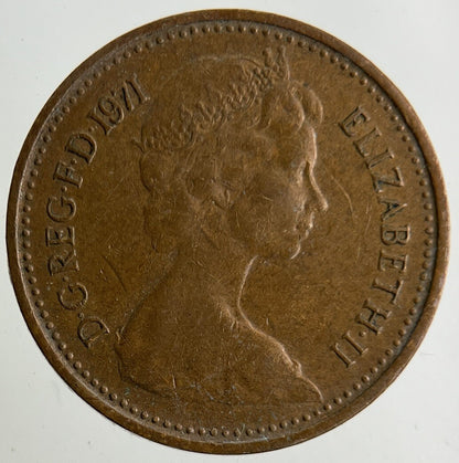 1971 Elizabeth II 2nd Half New Penny Coin | Fine Collectable Grade