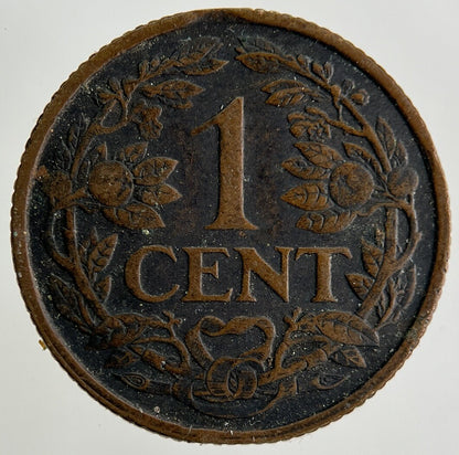1917 Netherlands 1 Cent Coin | Fine Collectable Grade
