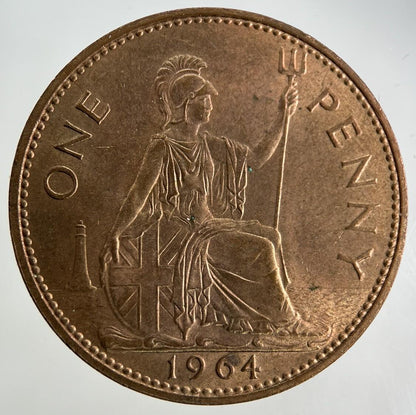 1964 Elizabeth II 2nd One Penny Coin | Very High Grade