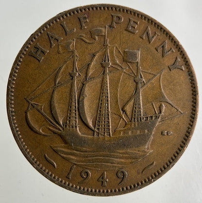 1949 George VI Half-Penny Coin | Collectable Grade