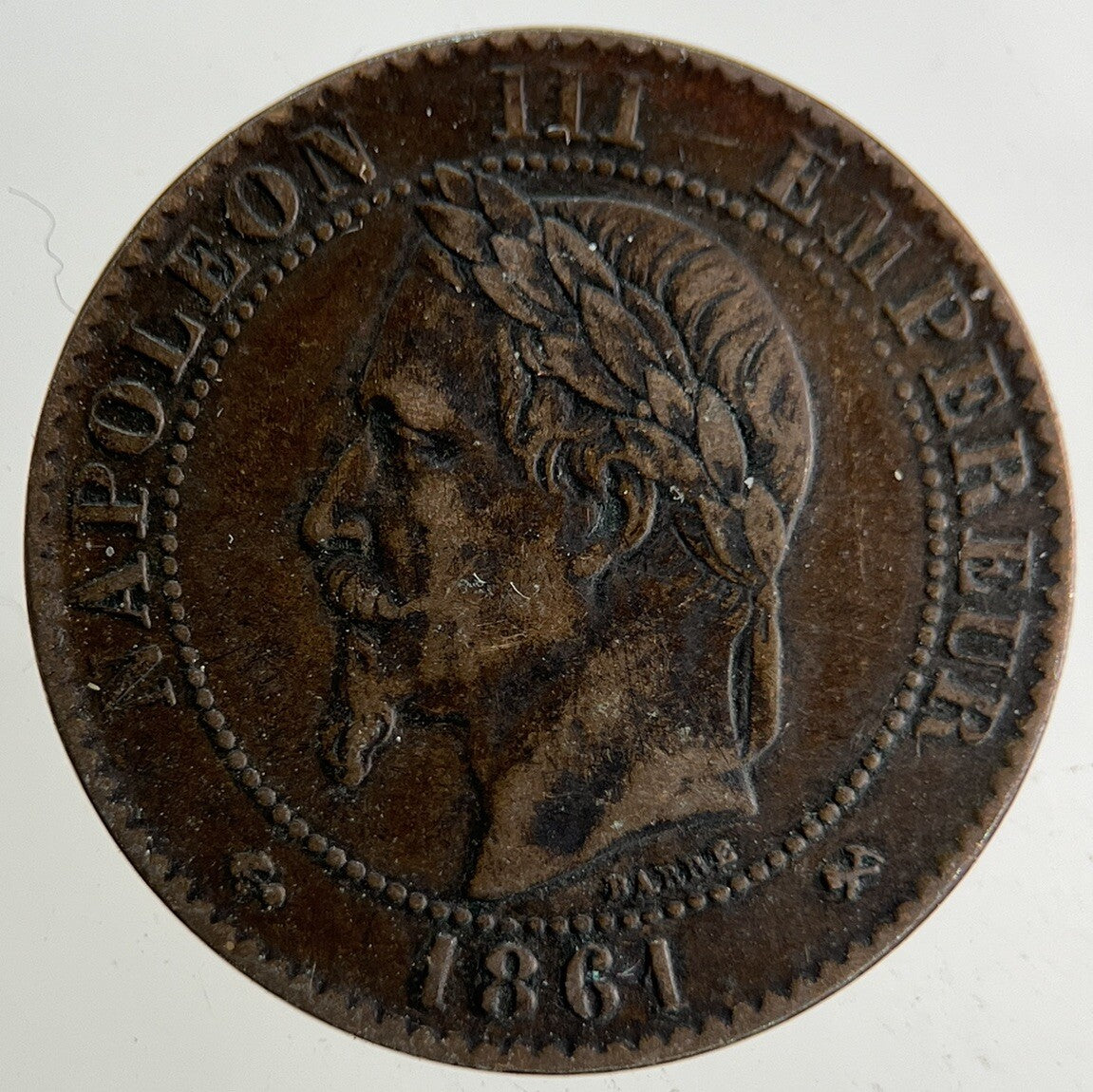 1861 France 2 Deux Centimes Coin | Very High Grade