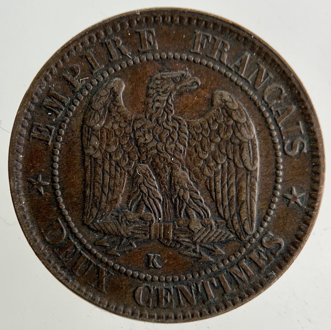 1861 France 2 Deux Centimes Coin | Very High Grade