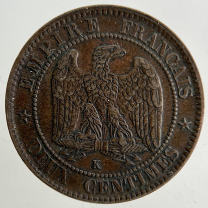 1861 France 2 Deux Centimes Coin | Very High Grade