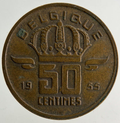 1955 Belgium 50 Centimes Coin | Fine Collectable Grade