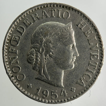 1954 Switzerland Swiss 10 Rappen Coin | Fine Collectable Grade