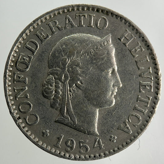 1954 Switzerland Swiss 10 Rappen Coin | Fine Collectable Grade