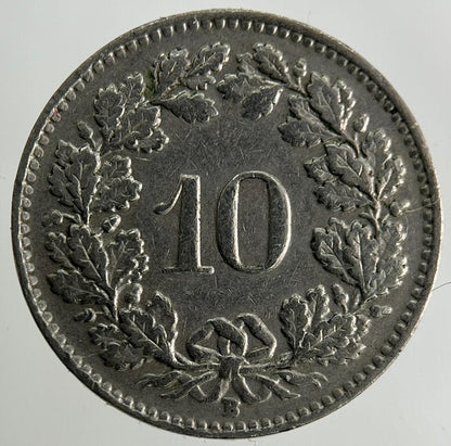 1954 Switzerland Swiss 10 Rappen Coin | Fine Collectable Grade