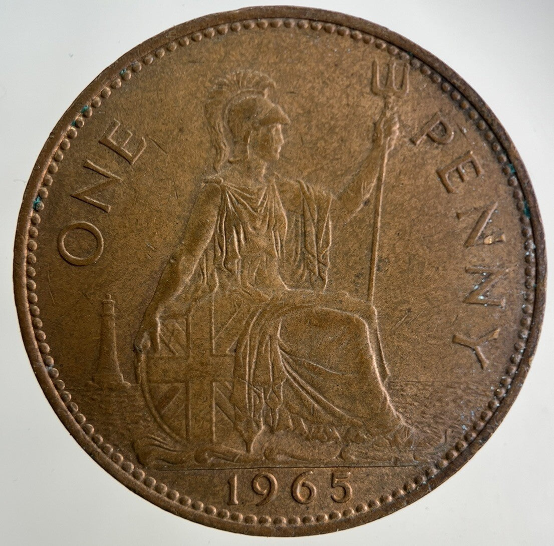 1965 Elizabeth II 2nd One Penny Coin | Fine Collectable Grade