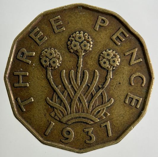 1937 George VI Brass Threepence Coin | Fine Collectable Grade
