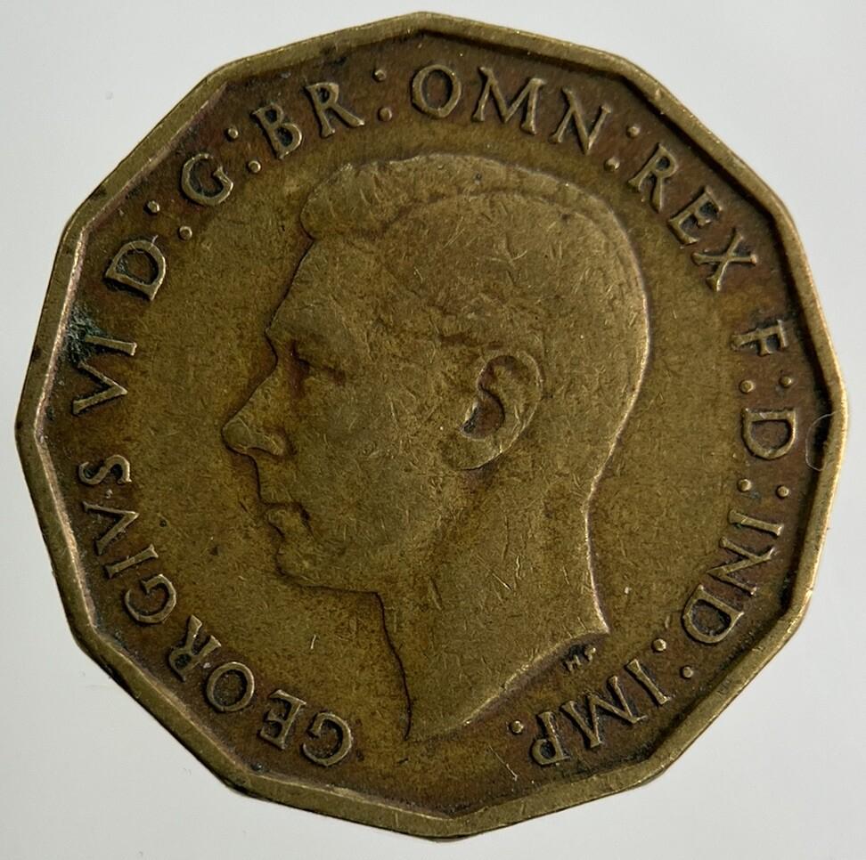 1937 George VI Brass Threepence Coin | Fine Collectable Grade